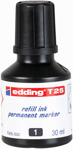 FRASCO TINTA NEGRA 30ML EDDING