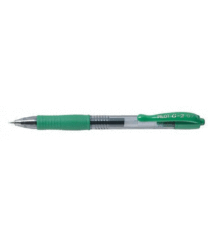 BOLIGRAFO G-2 (0,7) GEL VERDE PILOT