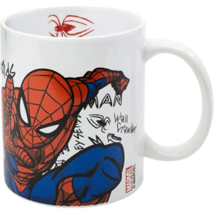 TAZA CERAMICA 325 ML. EN CAJA REGALO SPIDERMAN URBAN WEB