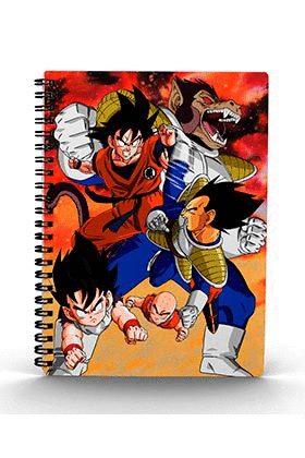 LIBRETA EFECTO 3D 30X21CM GOKU VS VEGETA DRAGON BA