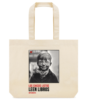 BOLSA DE TELA LOS CHICOS LISTOS LEEN LIBROS